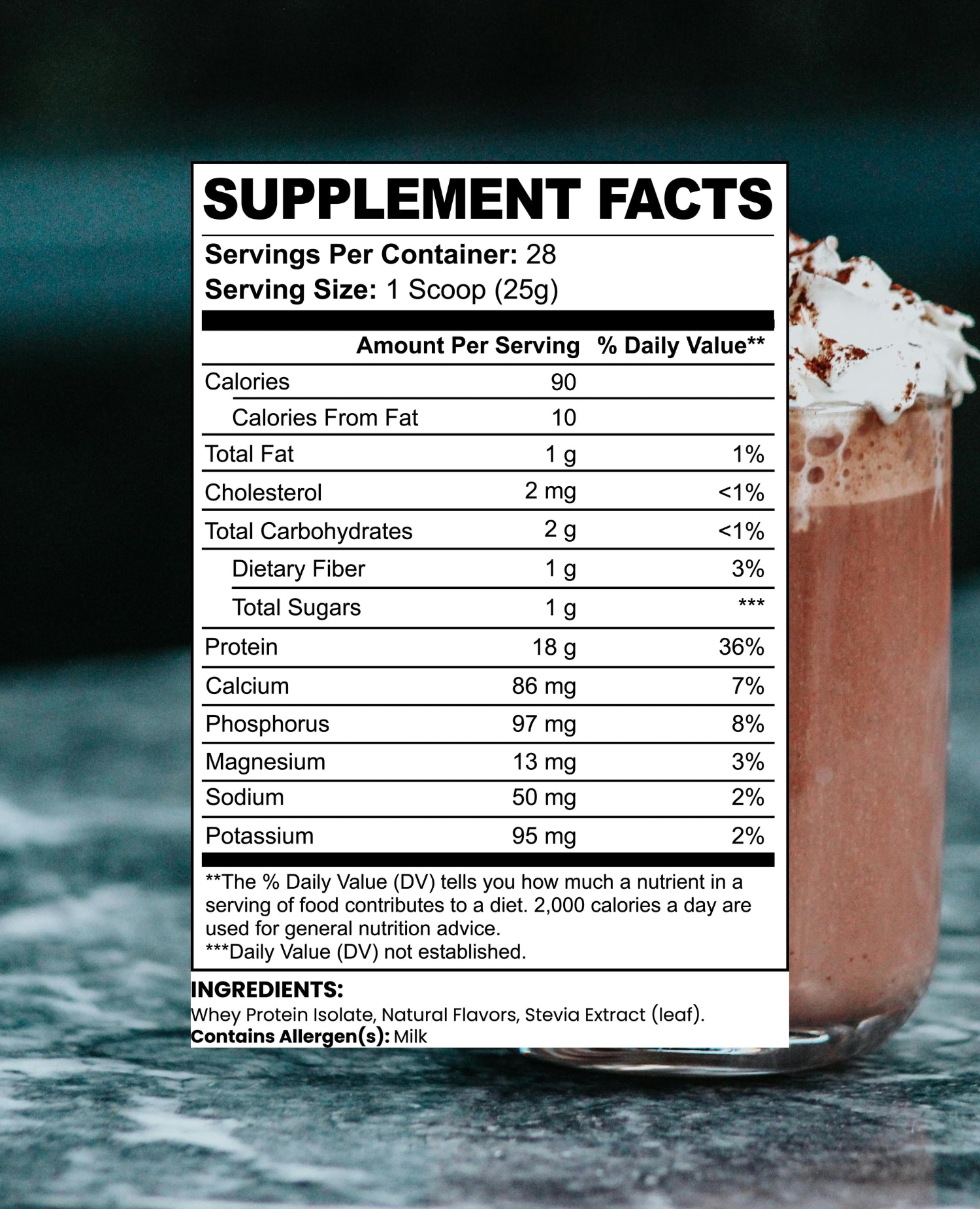 Proteína de suero (leche con chocolate)