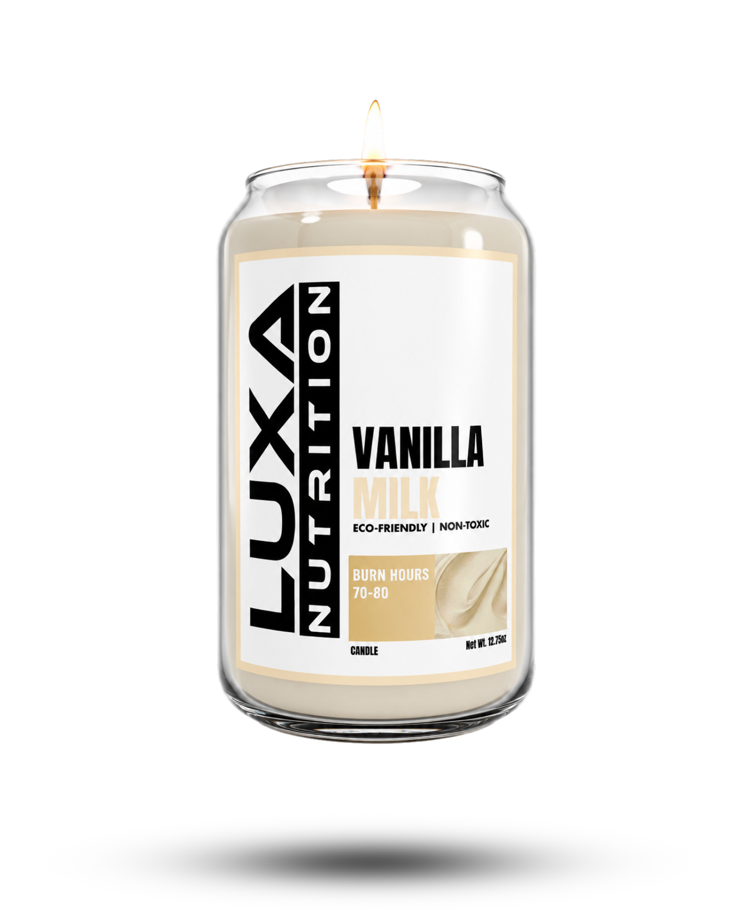 Vela com aroma de leite de baunilha
